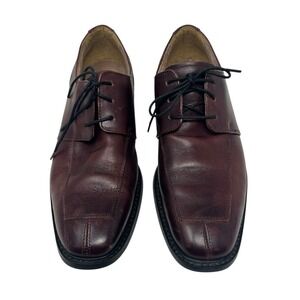 Florsheim Ashlin Mens Burgundy Leather Oxford Shoes 8.5D Lace Up Dress Shoe‎